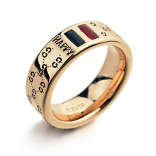 Совершенное качество Верхняя продажа tat gold ring 18k золото счастливые люди кольца кольцо железа золото tat ring